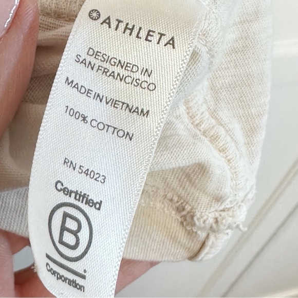 Athleta Organic Daily Camo Crew Tee Sea Salt SIZE S - Picture 9 of 9
